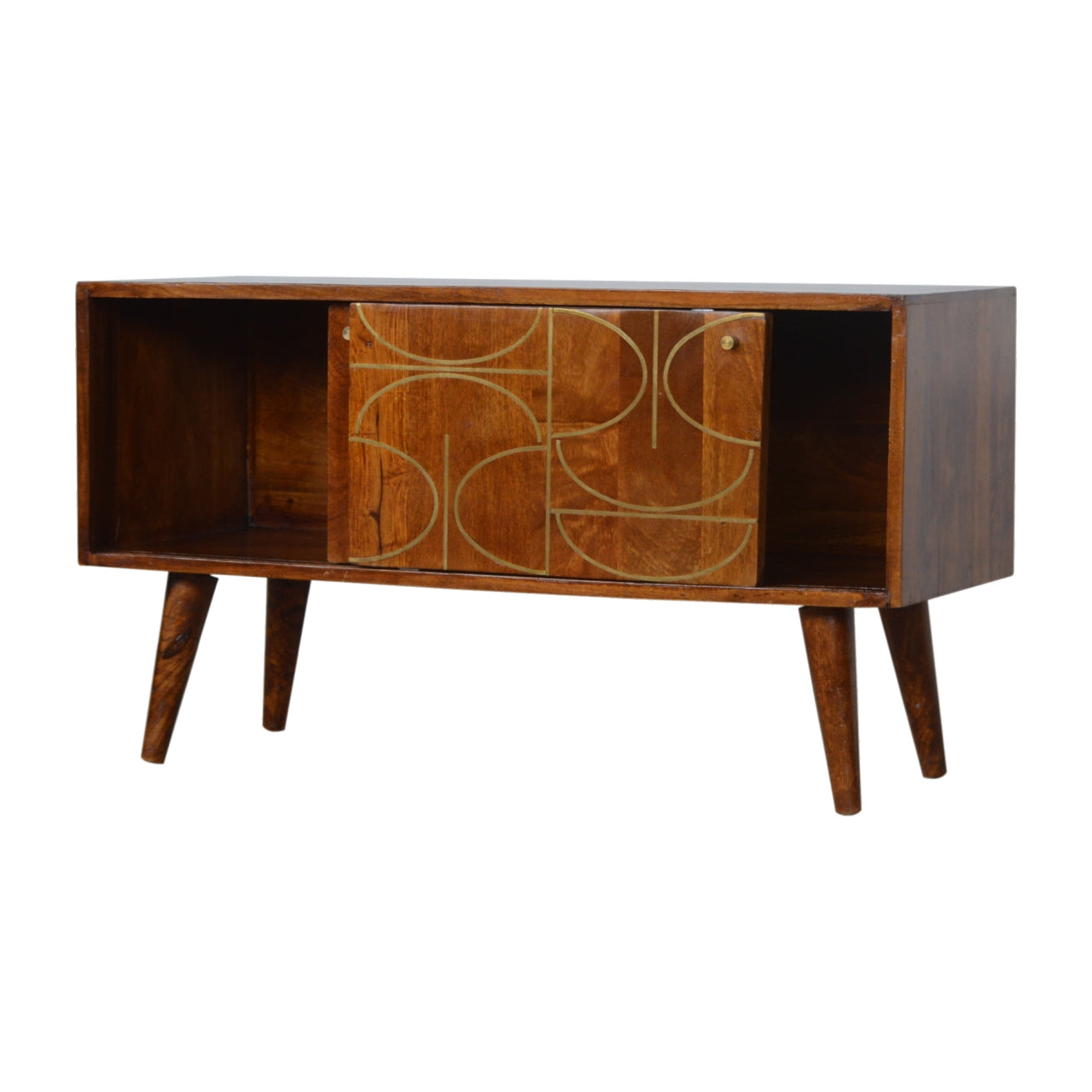 Chestnut Abstract Inlay Sideboard