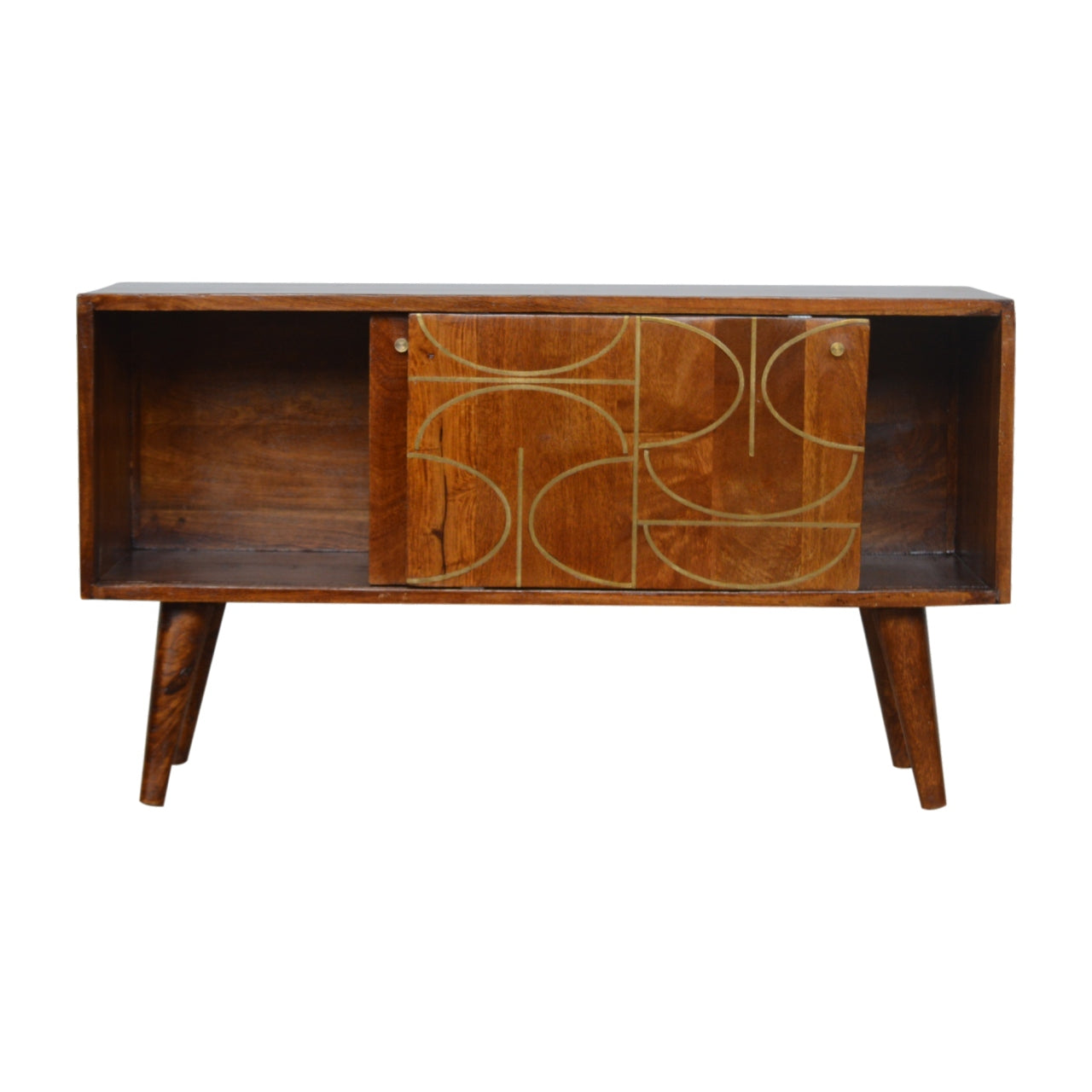 Chestnut Abstract Inlay Sideboard