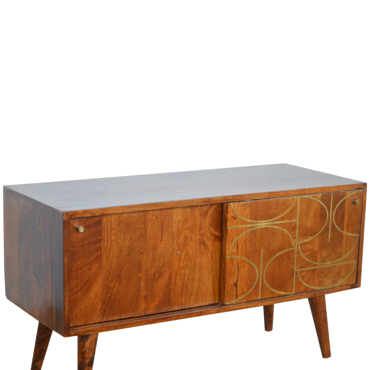 Chestnut Abstract Inlay Sideboard