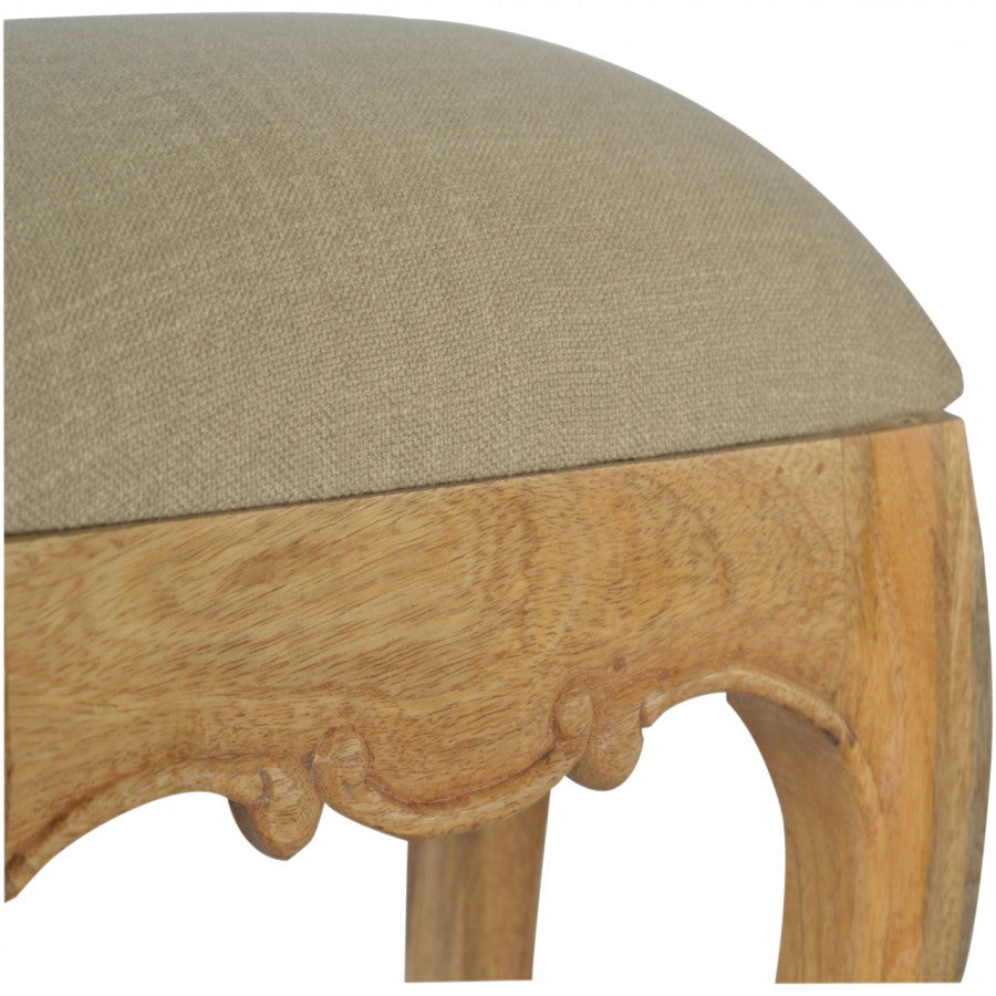 Chantilly Mud Linen Stool