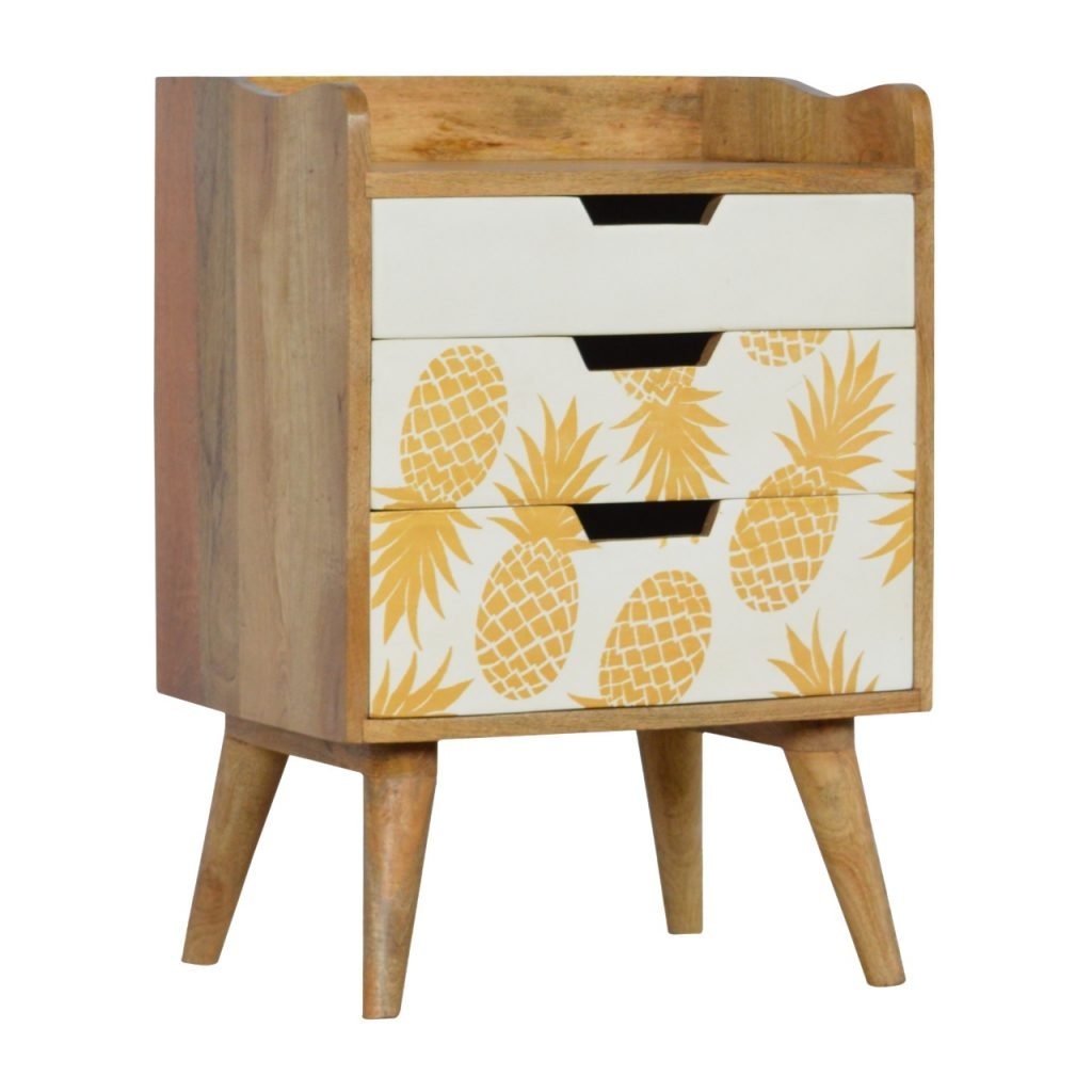 Pineapple Screen Printed Bedside