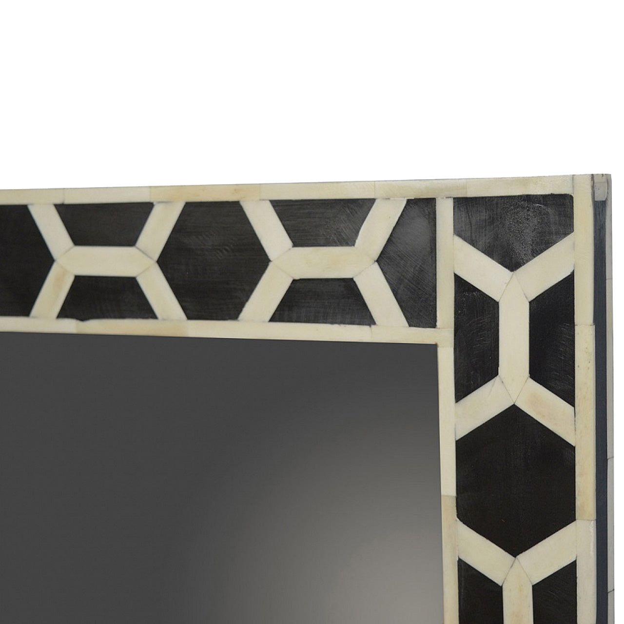 Square Bone Inlay Mirror Frame