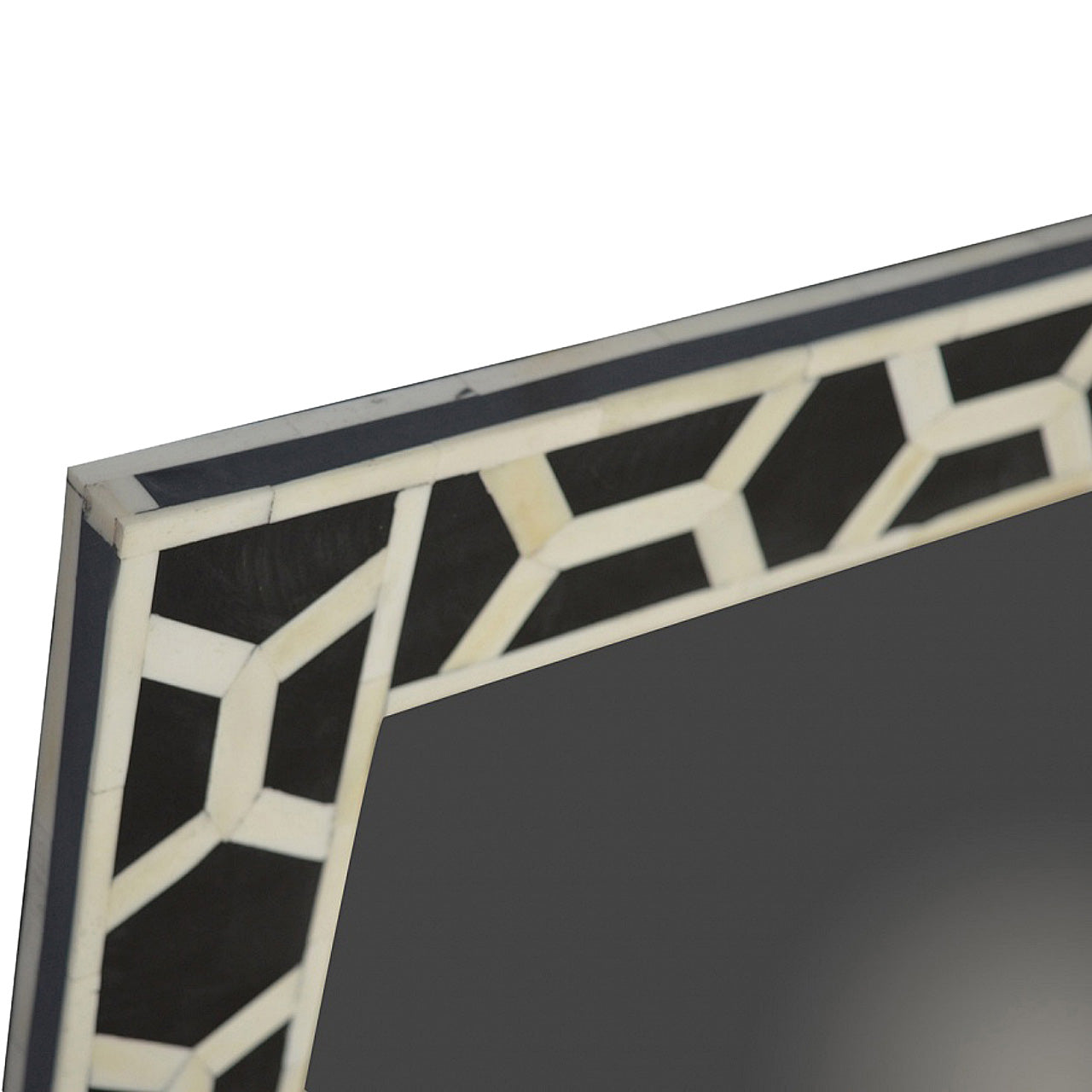 Square Bone Inlay Mirror Frame