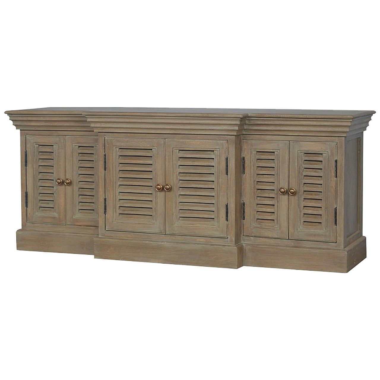 Grey Wash Shutter TV Cabinet