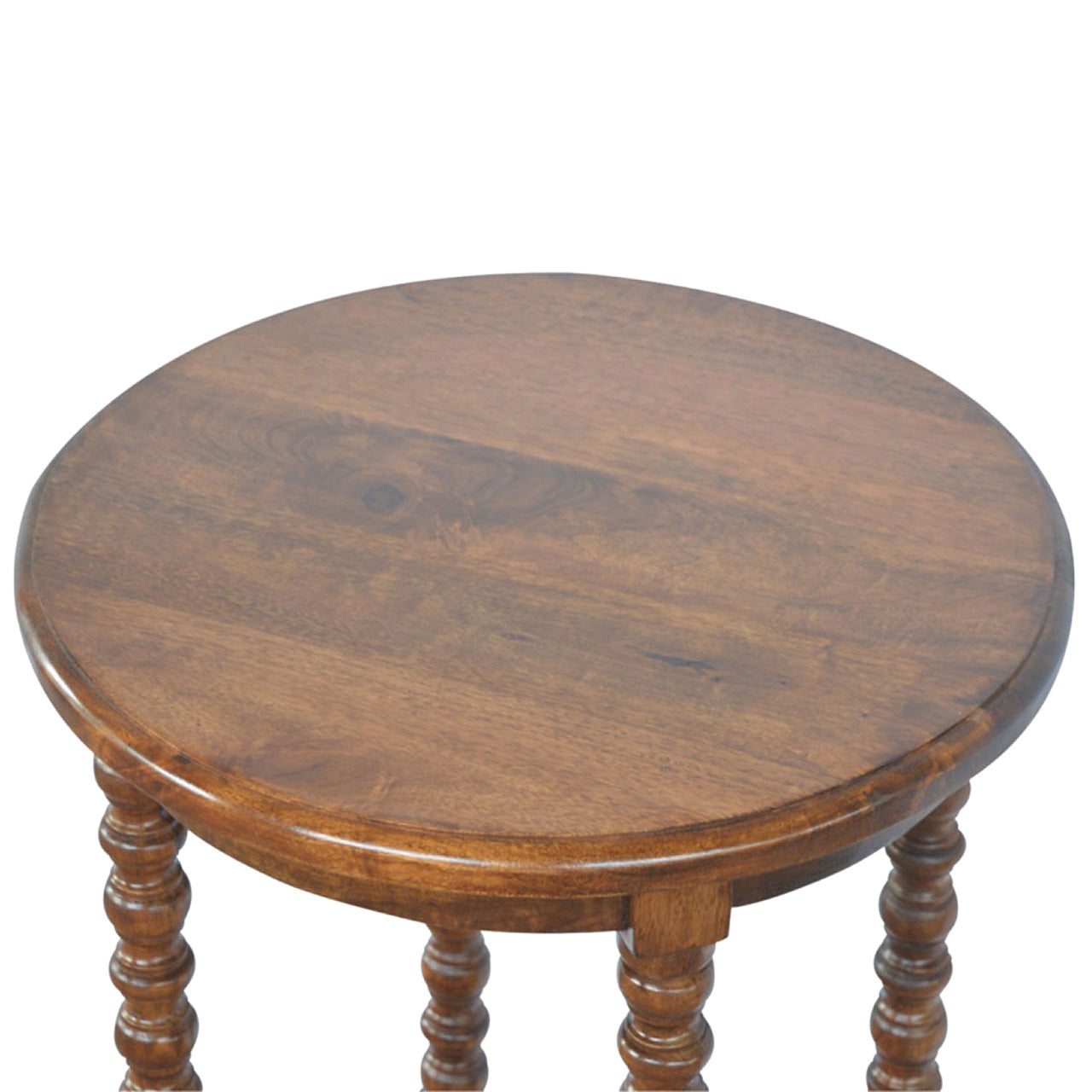 Mango Wood Small Round Tea Table