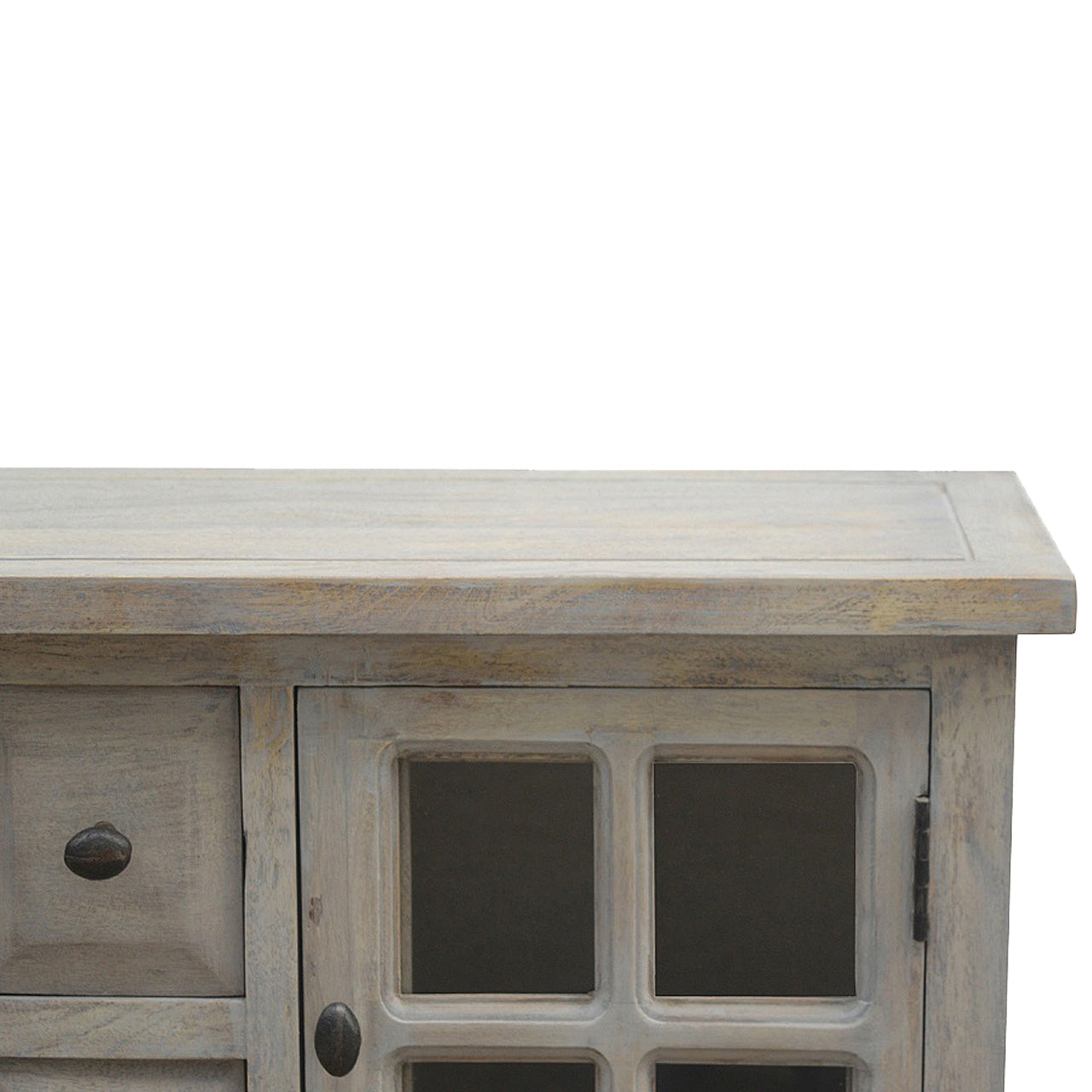 2 Door 4 Drawer Glazed Console