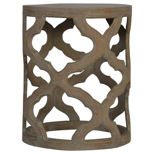 Grey Wash Cut-out Stool