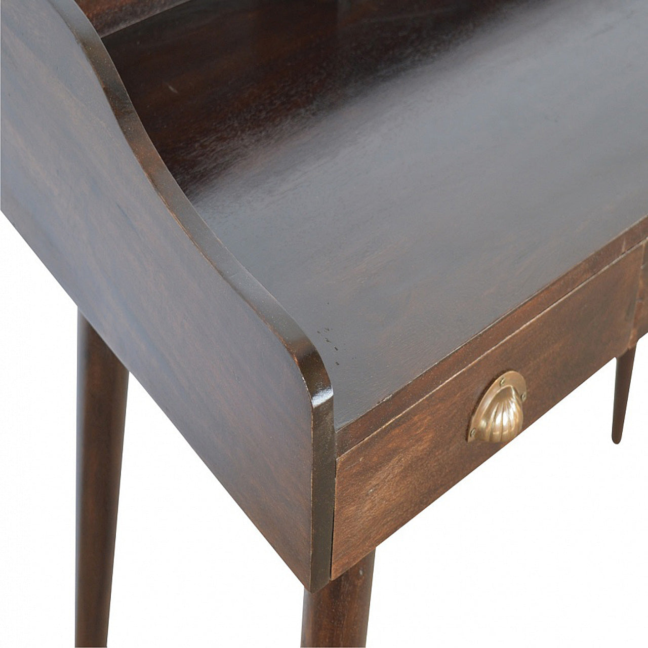 Walnut Gallery Shell Writing Desk