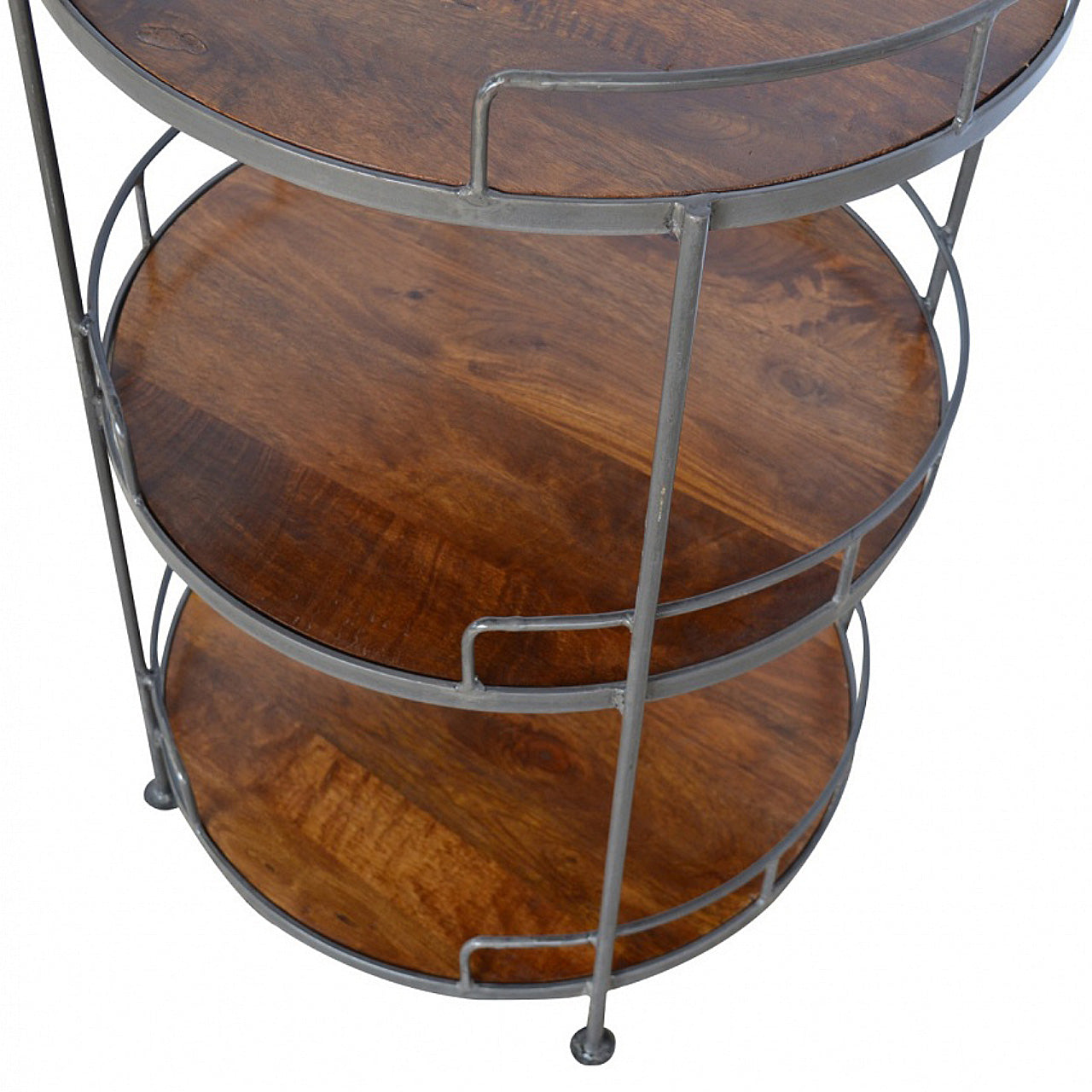 Industrial Round Butler Tray Table