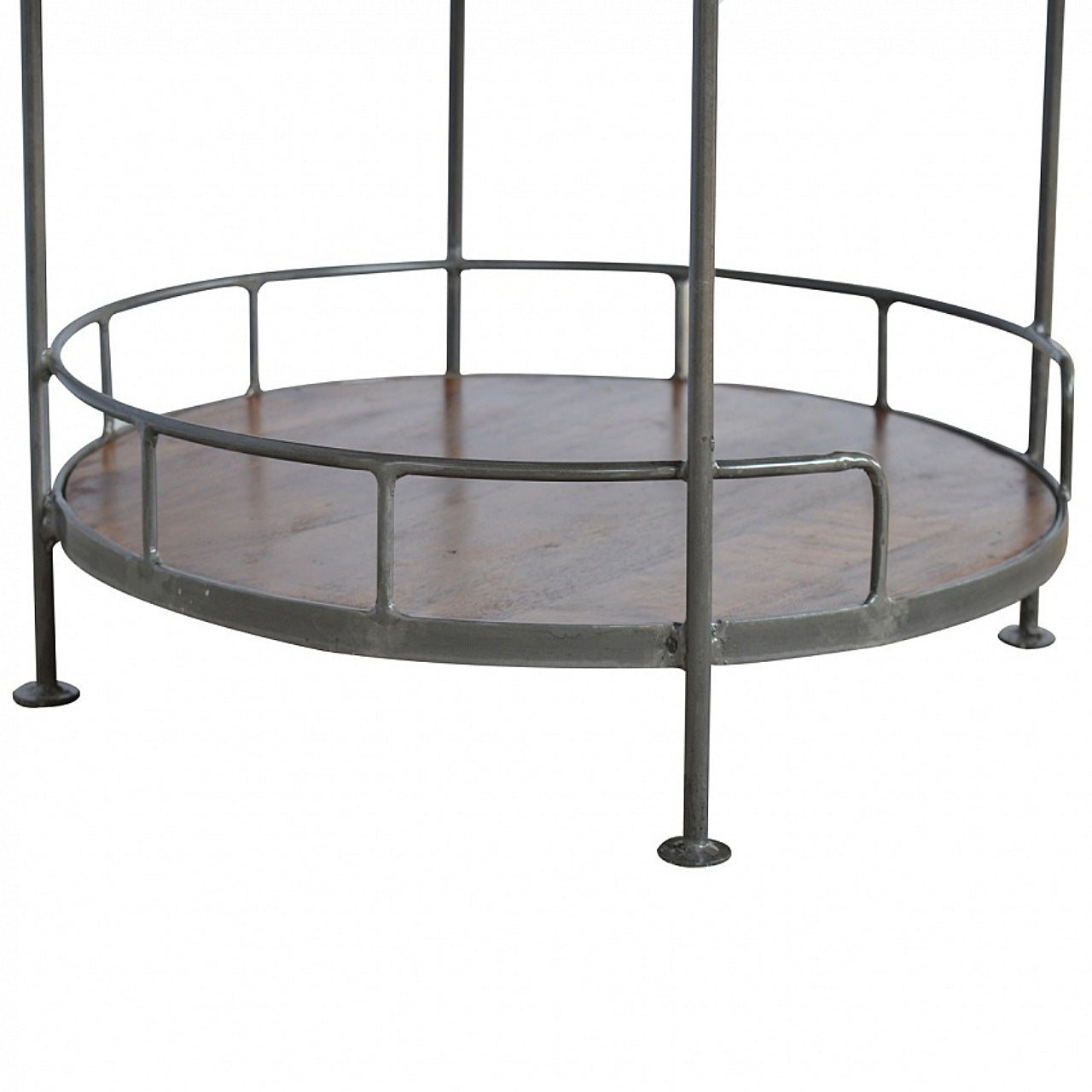 Industrial Round Butler Tray Table