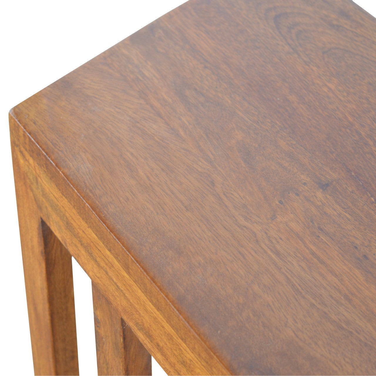 Chestnut Finish One-sided End Table