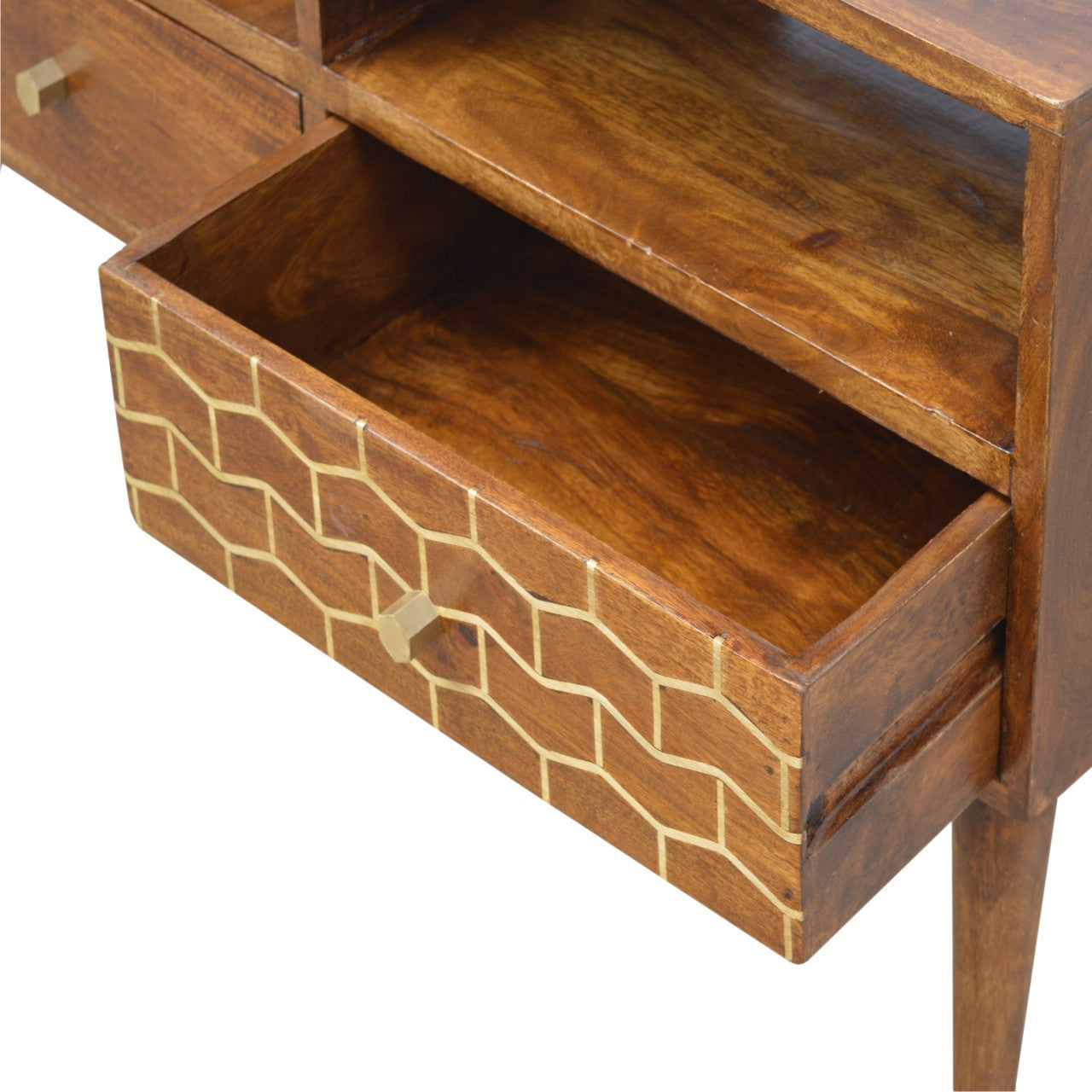 Gold Art Pattern Drawer Media Unit