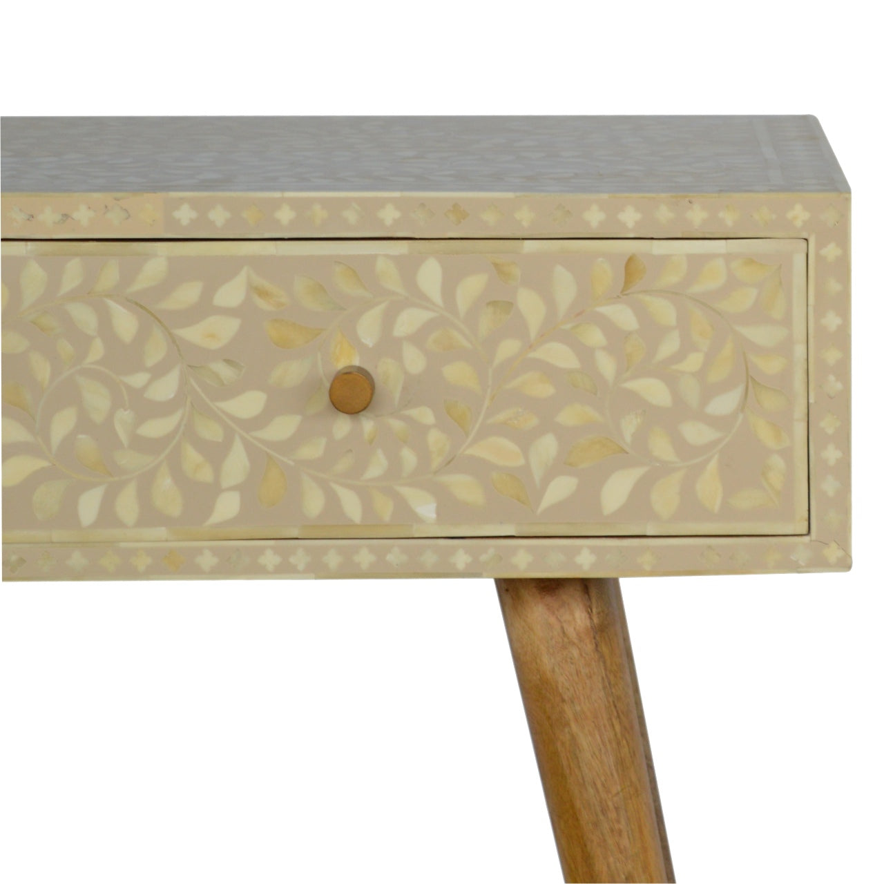 Floral Bone Inlay Console Table