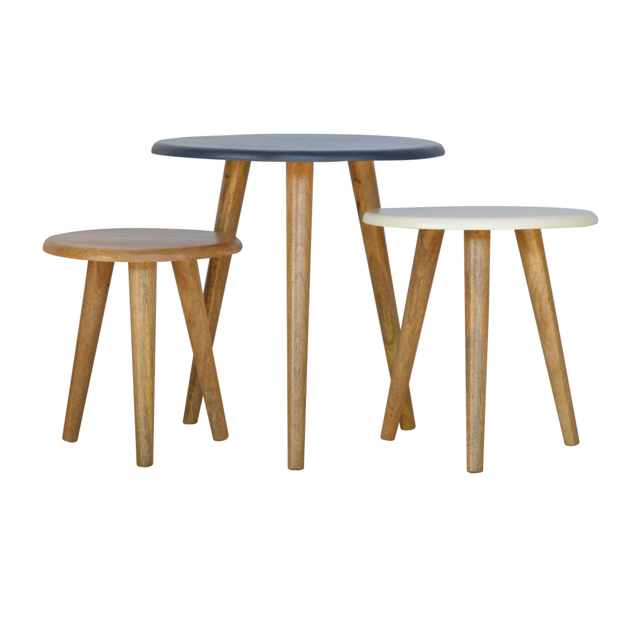 Multi Nordic Stool Set of 3