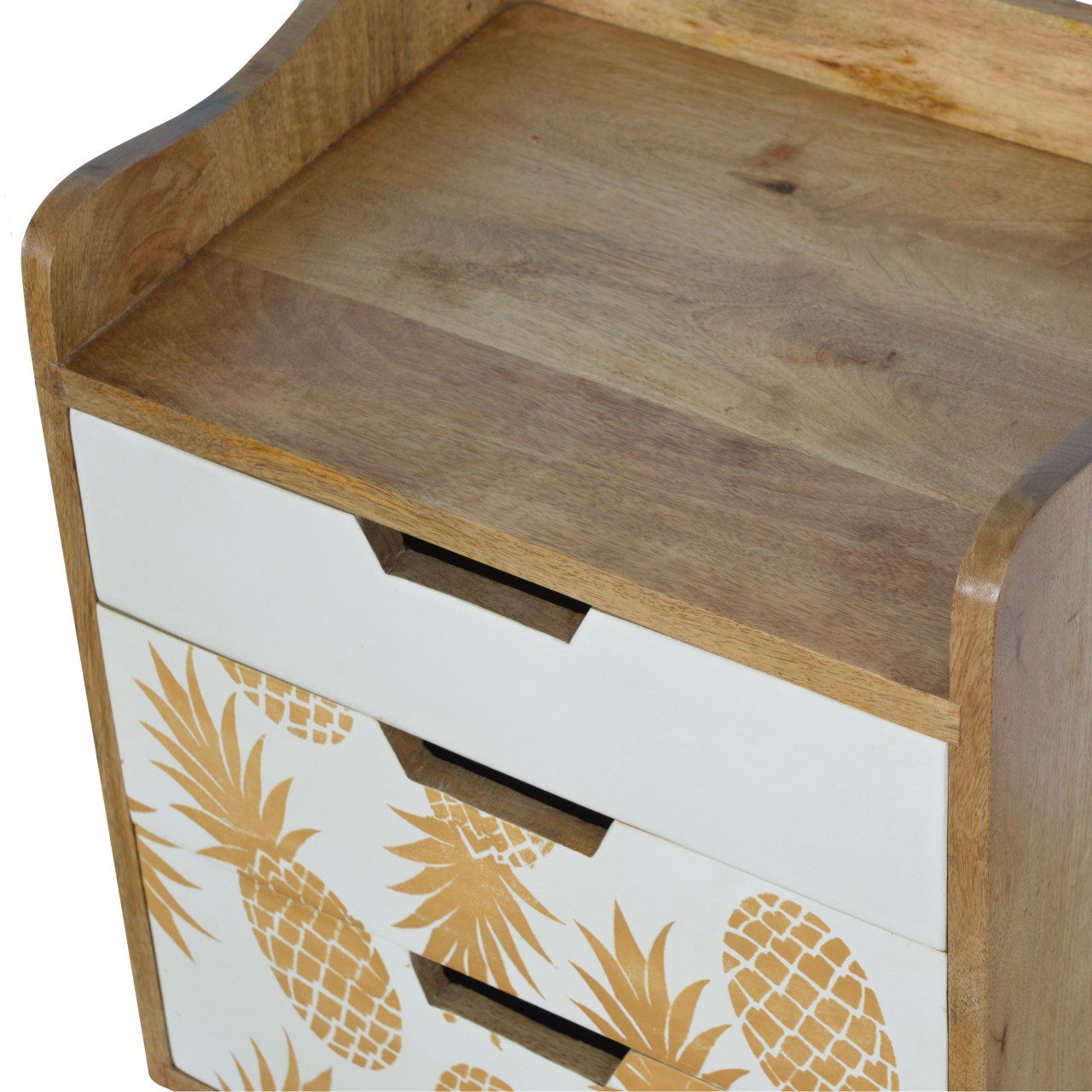 Pineapple Screen Printed Bedside