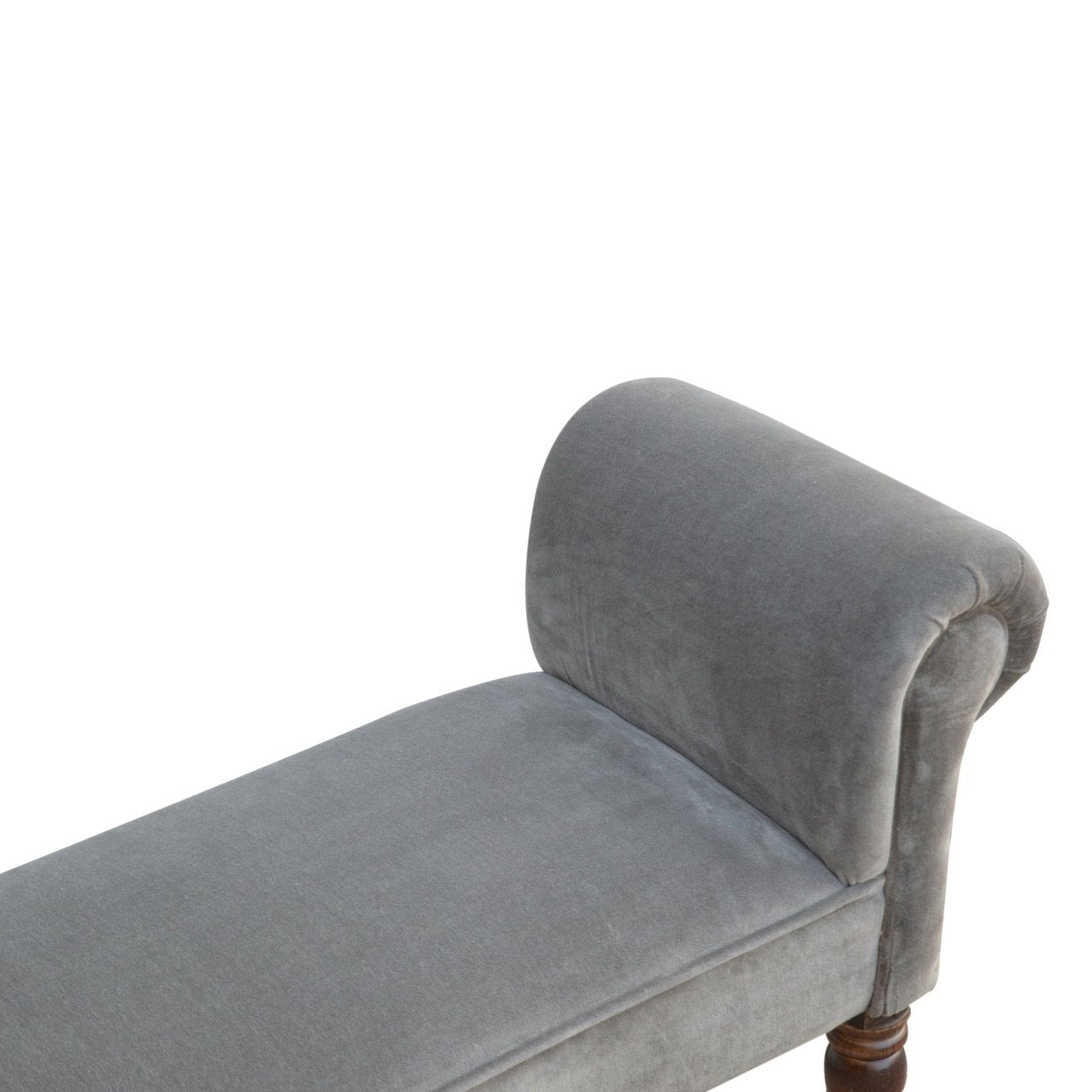 Grey Velvet Bench