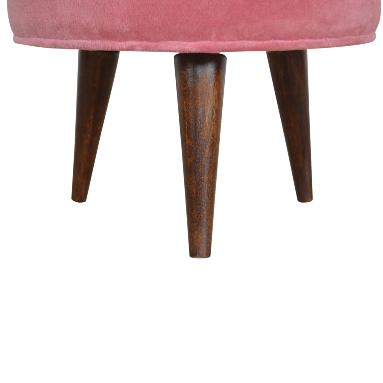 Pink Velvet Nordic Style Footstool