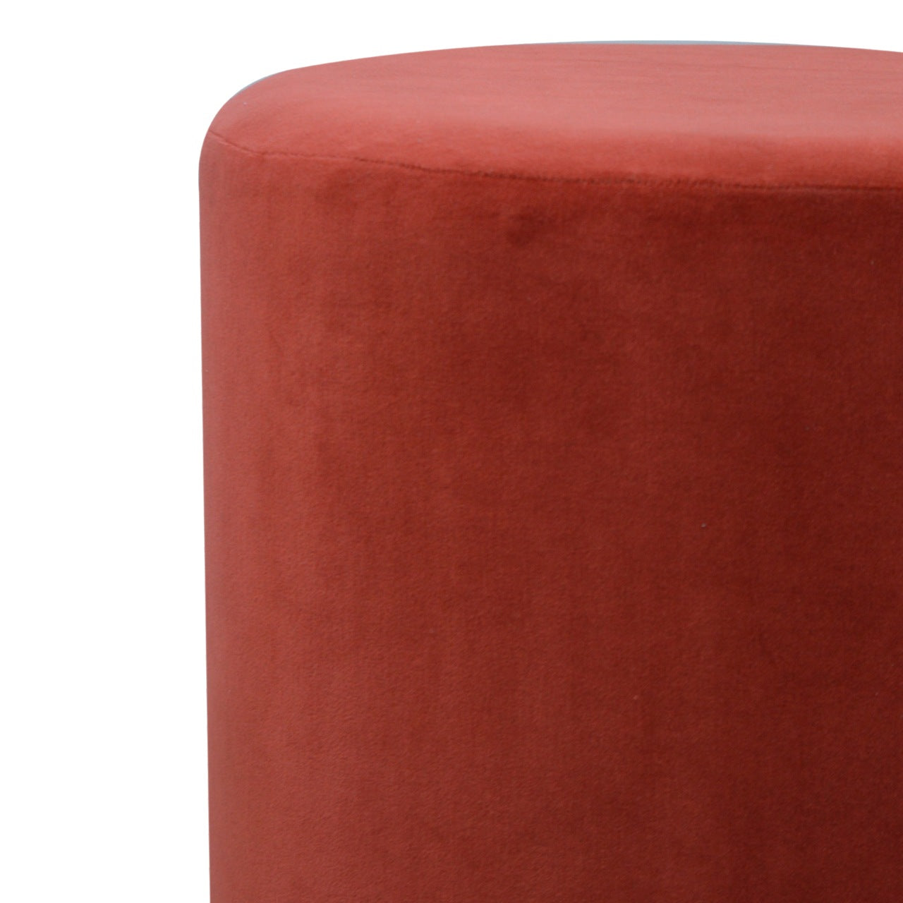 Large Brick Velvet Wooden Footstool