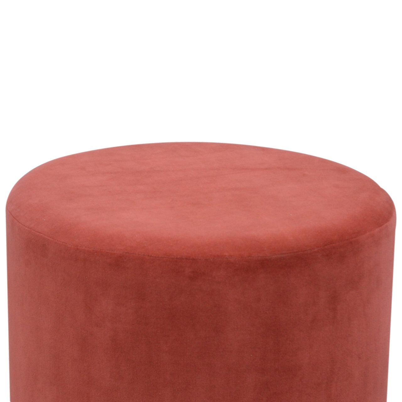 Large Brick Velvet Wooden Footstool