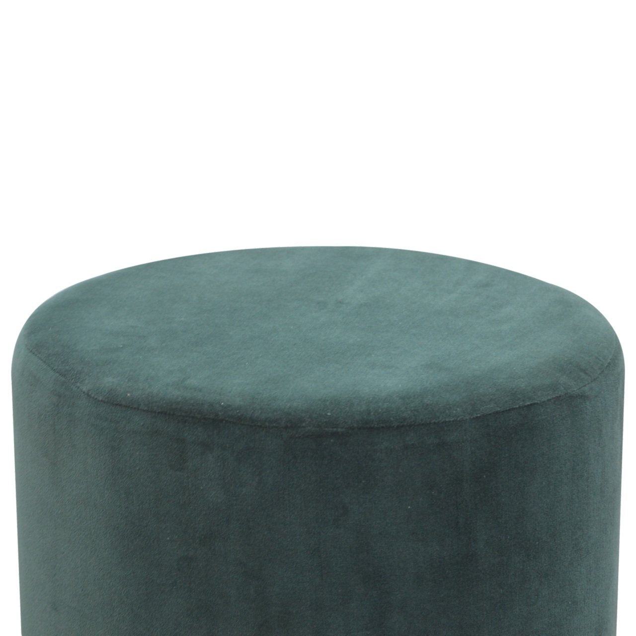 Large Emerald Velvet Footstool