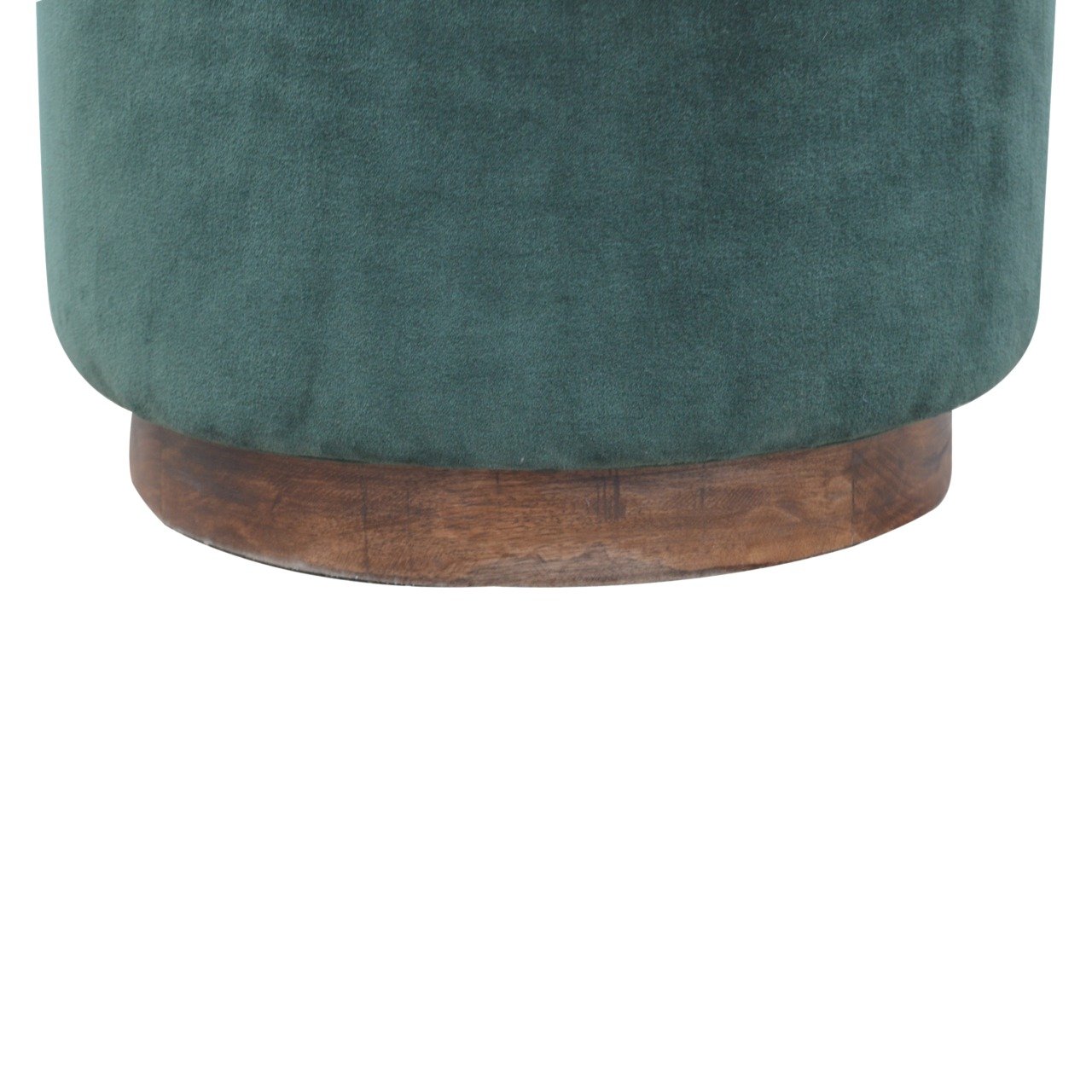 Large Emerald Velvet Footstool