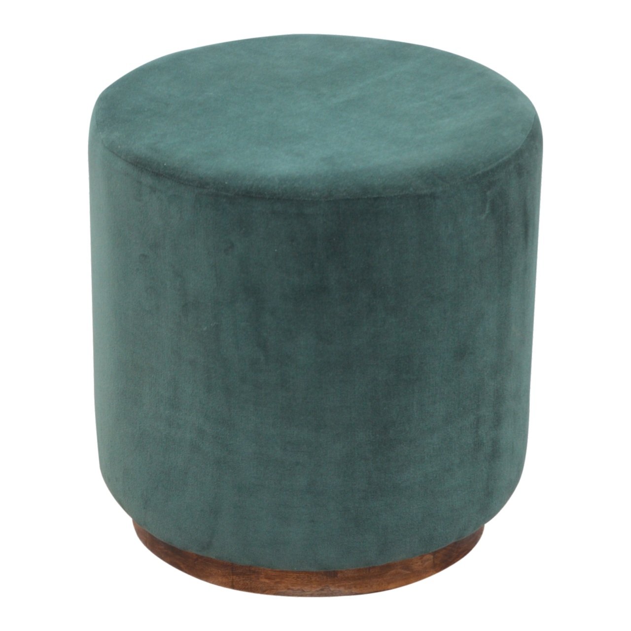 Large Emerald Velvet Footstool