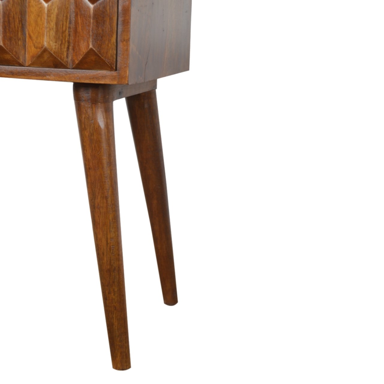 Carved Chestnut Bedside