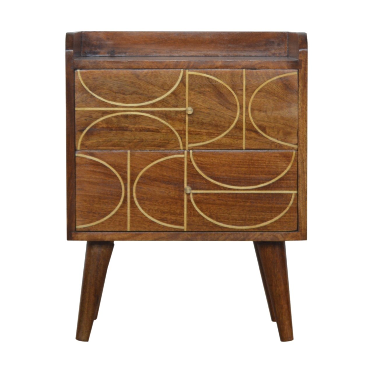 Chestnut Inlay Abstract Bedside