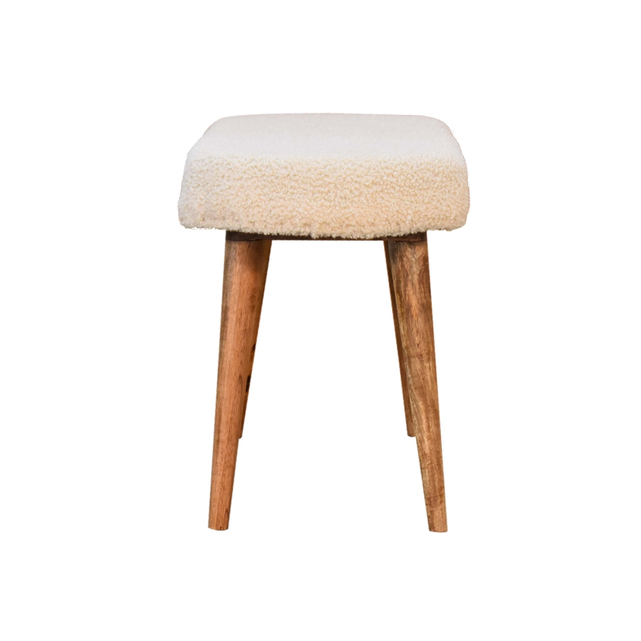 Cream Boucle Nordic Bench