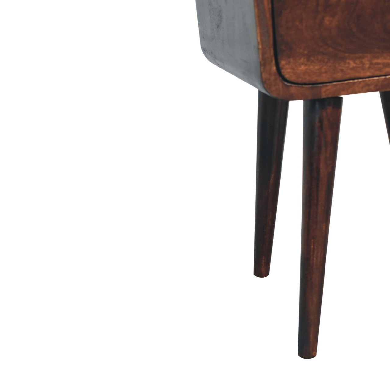 Mini Light Walnut Curved Bedside