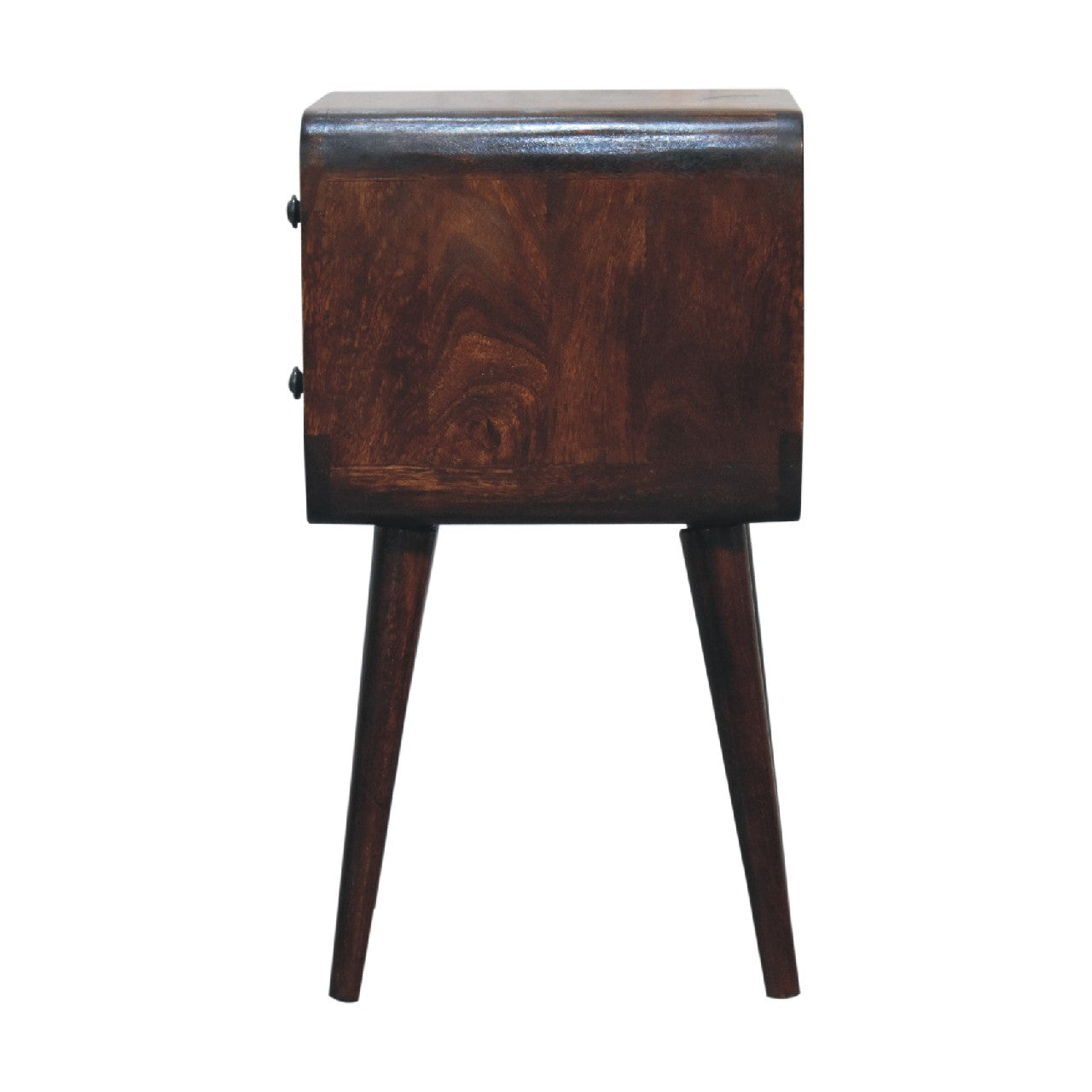 Mini Light Walnut Curved Bedside